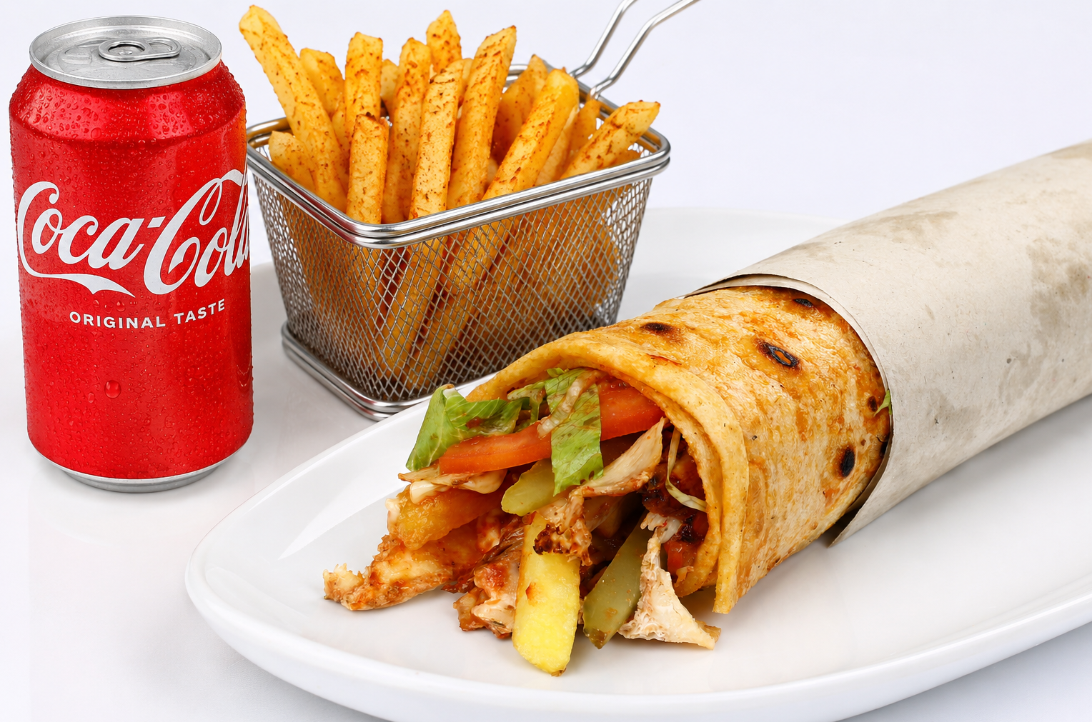 Chicken Shawarma Wrap Combo Fries & Drink