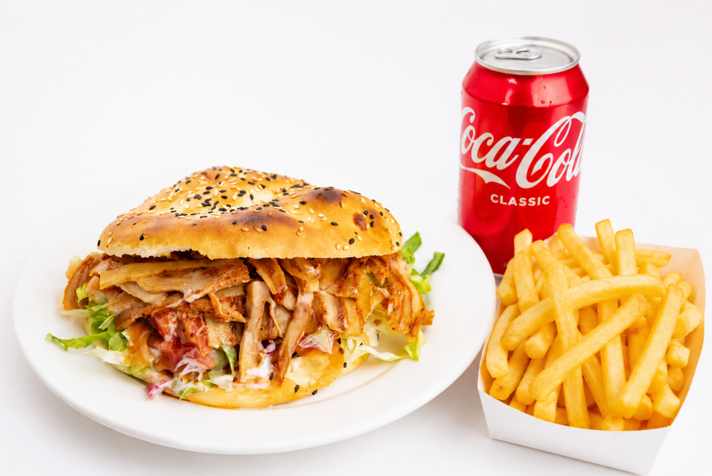 Chicken Doner Tombik Sandwich Combo Fries & Drink