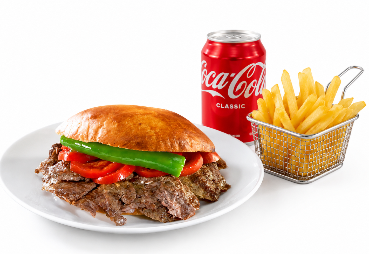 Beef Doner Tombik Sandwich Combo Fries & Drink
